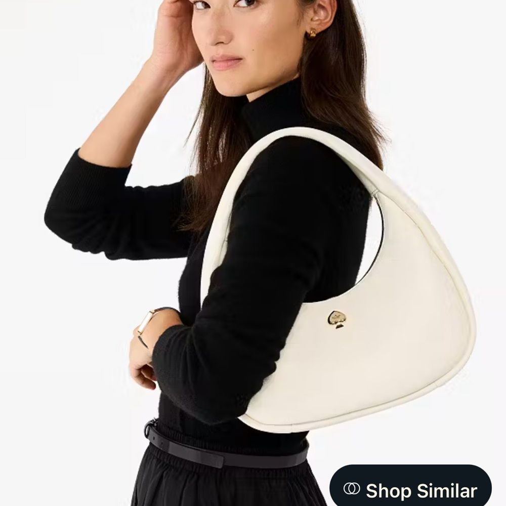 Kate Spade White Crescent Shoulder Bag